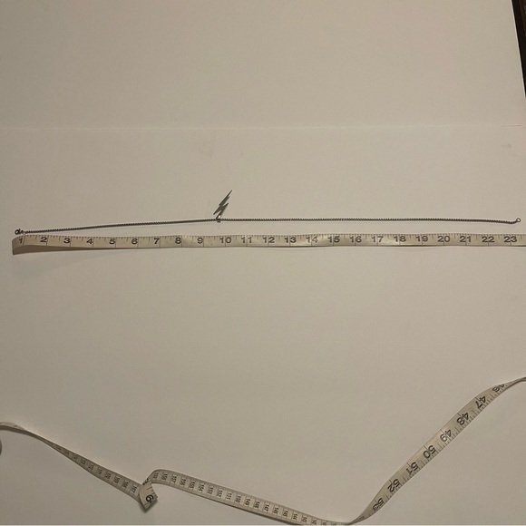 Lightning Bolt Necklace Mens Silver Tone New With Tags Fashion Pendant - Picture 4 of 4